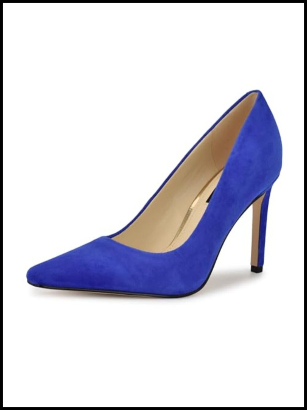 Suede Stiletto Heel Pumps Pointed Toe Slip-On Dress Shoes Women's